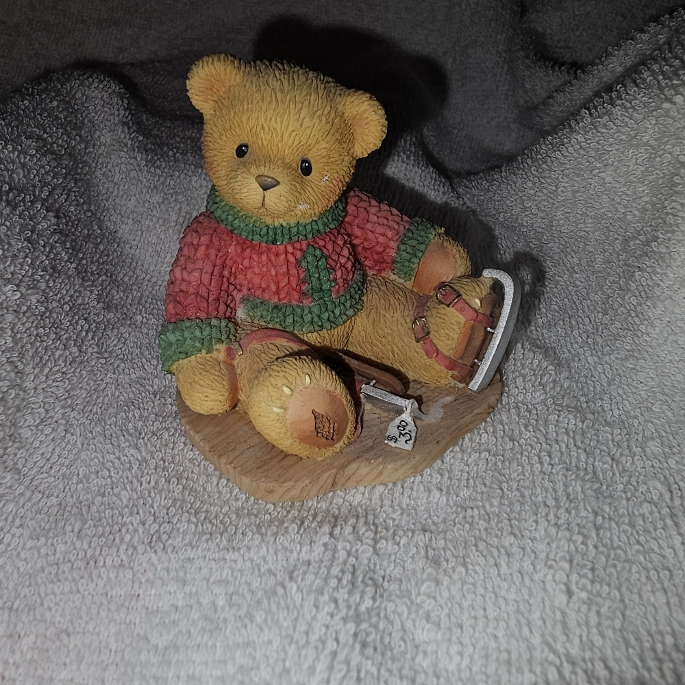 Cherished Teddies CAN'T BEAR THE COLD WITHOUT YOU Jerome Figurine, Pre Owned